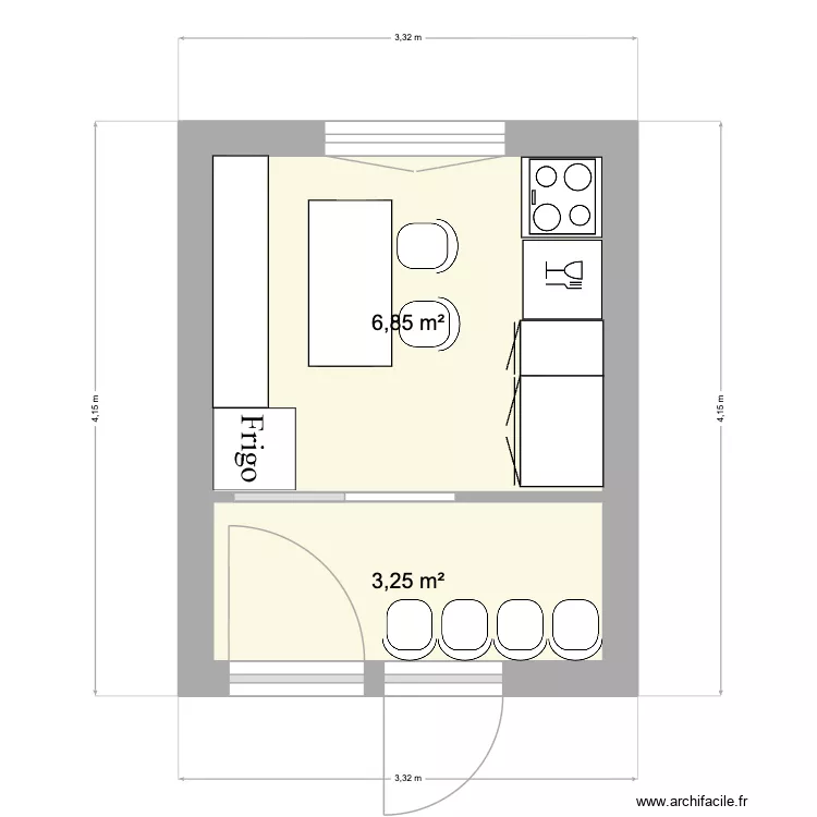 FRAMAZ 2024 salle d\'attente. Plan de 2  et 10 m²