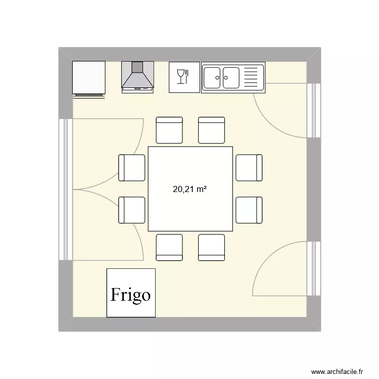 cuisine. Plan de 1 et 20 m² cuisine. Plan de 1 et 20 m²