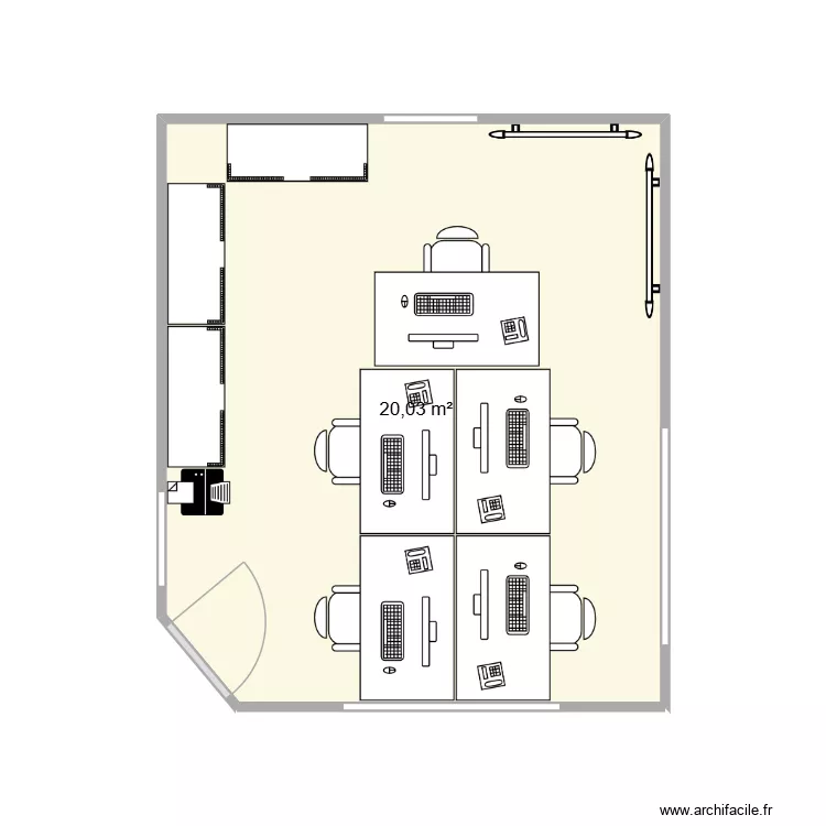 Bureau "Pesée". Plan de 1 et 20 m² Bureau "Pesée". Plan de 1 et 20 m²