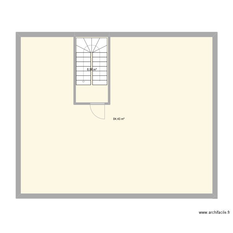 173 ch de Wavre deuxième. Plan de 2 pièces et 91 m2