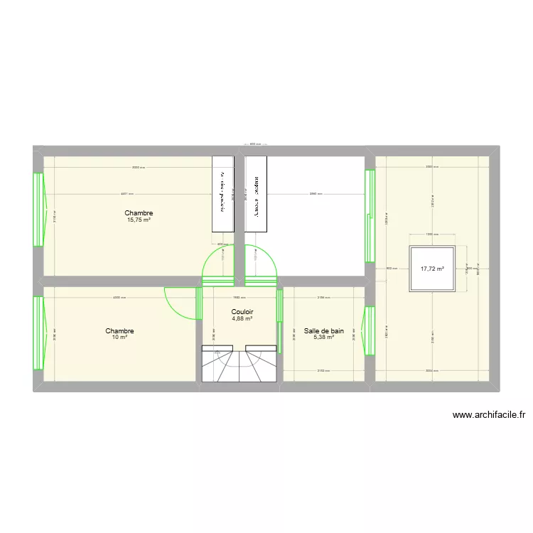 Plan &eacute;tage caroline. Plan de 