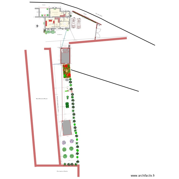 Plan technique de la propriété rénovation 2022. Plan de 9 pièces et 218 m2