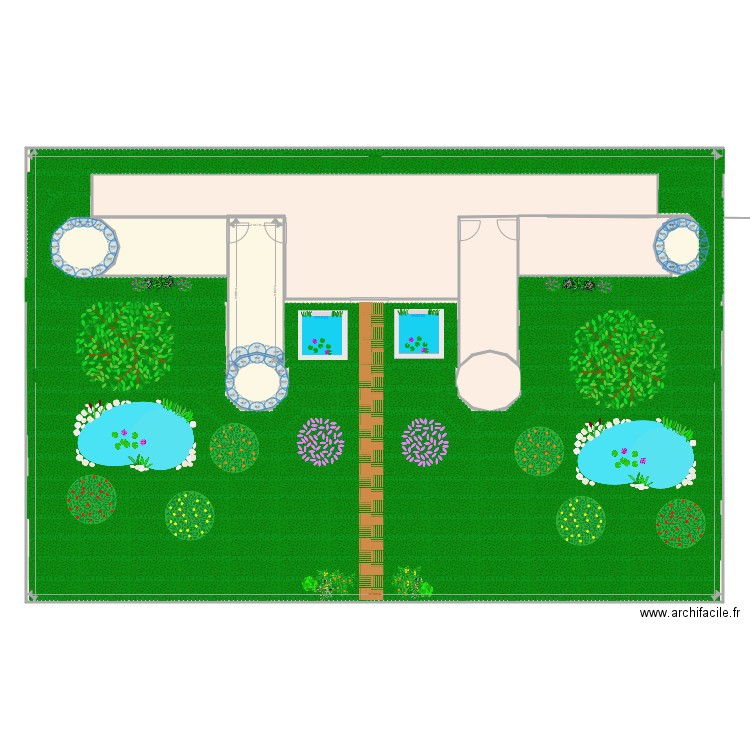 chateau jardin. Plan de 0 pièce et 0 m2