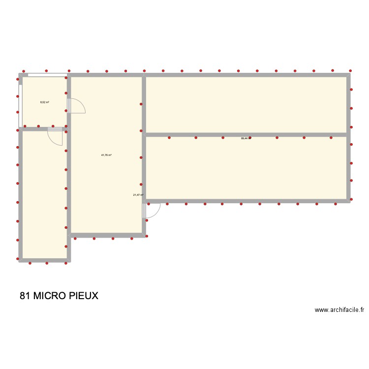 arabe Juvignac Royer. Plan de 4 pièces et 161 m2