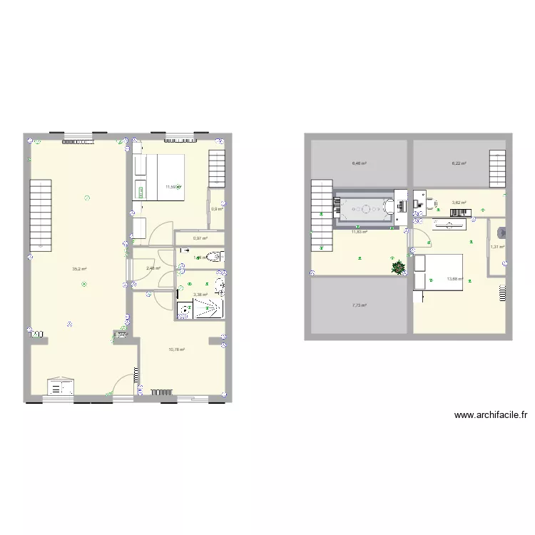 maison francis v12 pour travaux. Plan de 