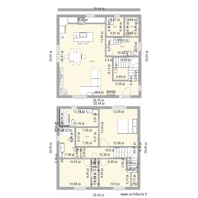 Maison Charles. Plan de 0 pièce et 0 m2