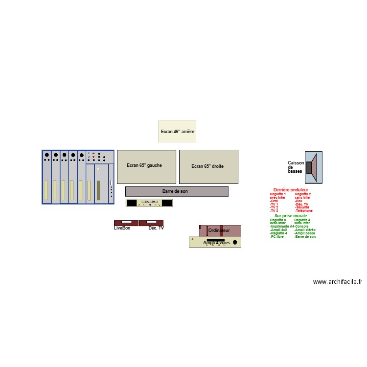 Audio vidéo salon 06. Plan de 0 pièce et 0 m2