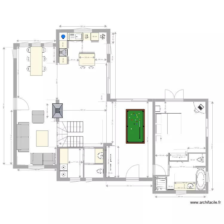 PLAN RDC int&eacute;rieur seul. Plan de 