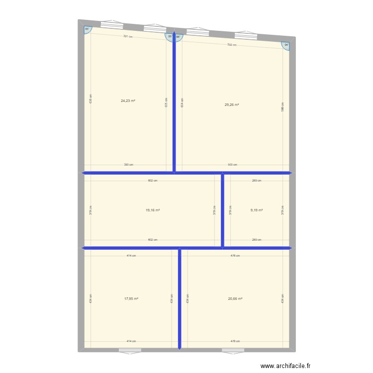 48 av CARNOT R+1. Plan de 6 pièces et 120 m2