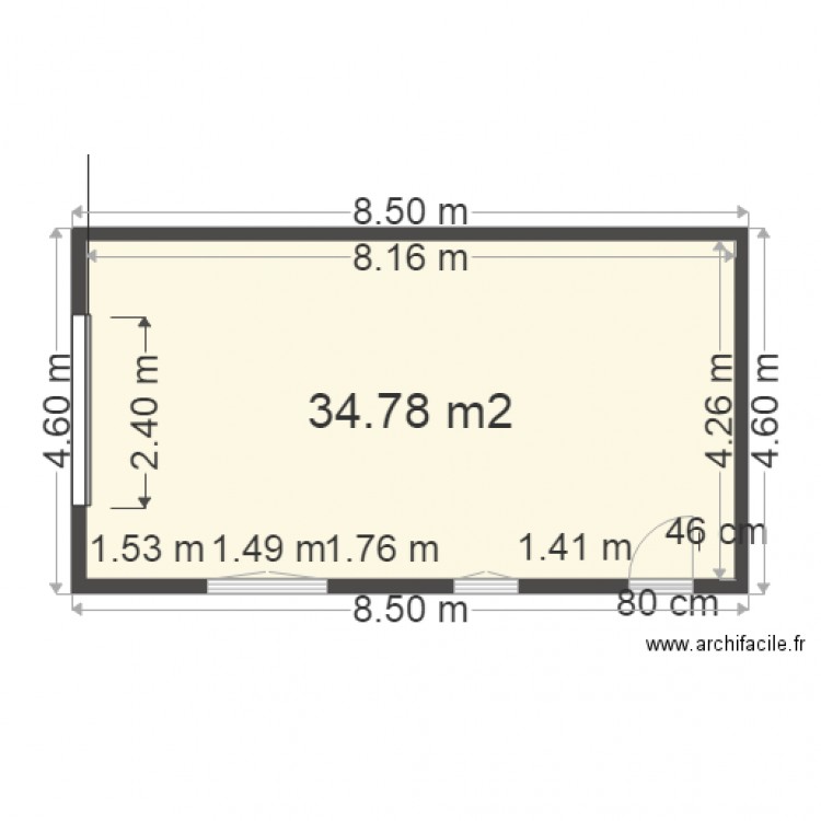 Plan garage définitif bis. Plan de 0 pièce et 0 m2