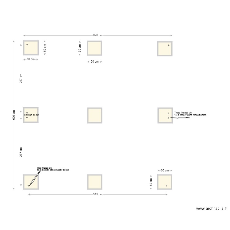 fondations massifs 18. Plan de 0 pièce et 0 m2
