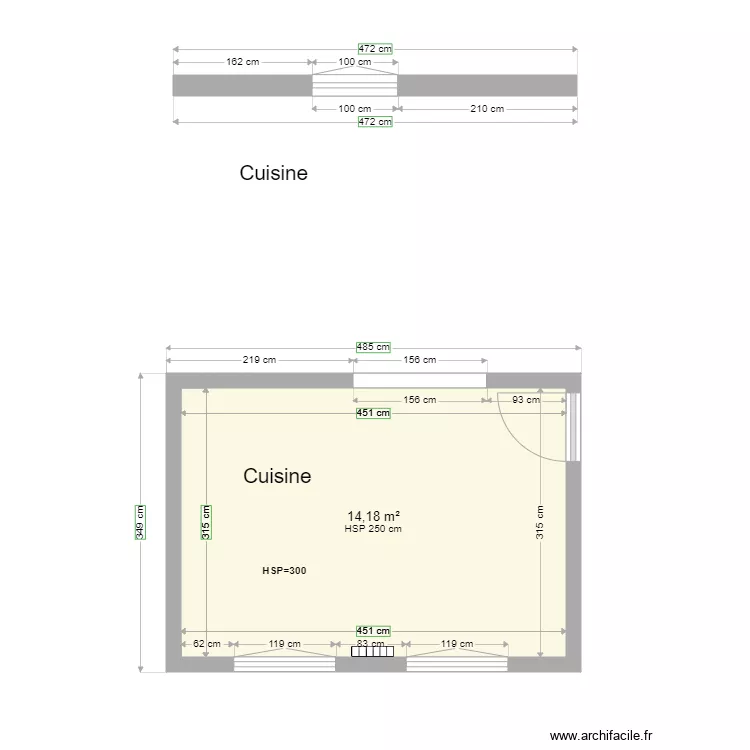 CUISINE RDC ORIGINAL. Plan de CUISINE RDC ORIGINAL. Plan de