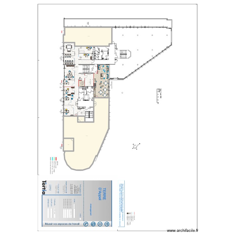 Multimissions. Plan de 4 pièces et 392 m2