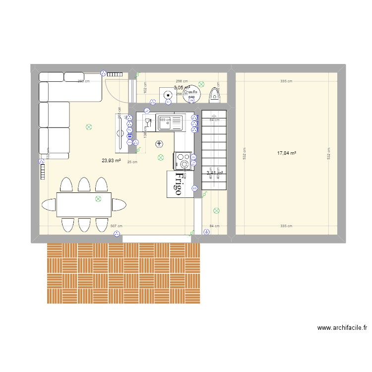 BATIMENT AUQUEMESNIL GITE. Plan de 9 pièces et 95 m2