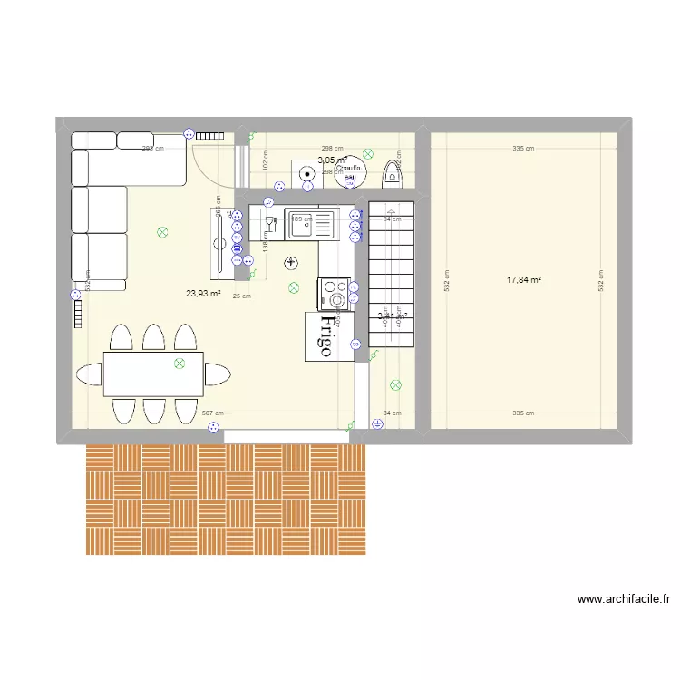 BATIMENT AUQUEMESNIL GITE. Plan de 