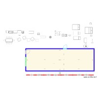 Loft plan de base avec fenêtres et tuyaux