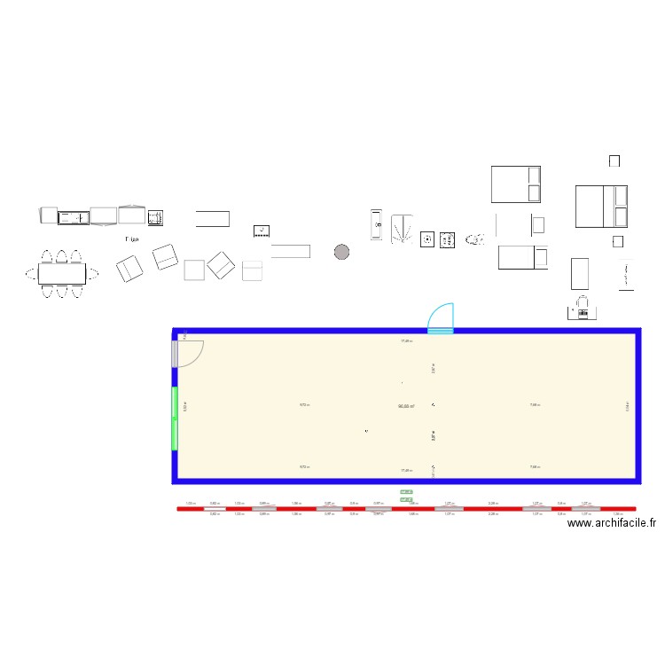 Loft plan de base avec fenêtres et tuyaux. Plan de 0 pièce et 0 m2