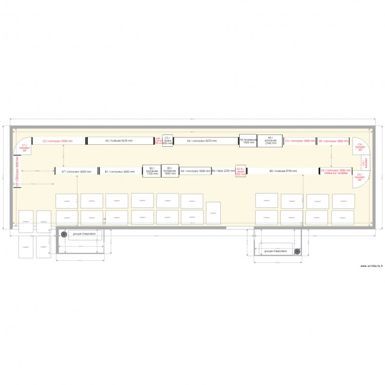 implantation production modifié V9. Plan de 0 pièce et 0 m2