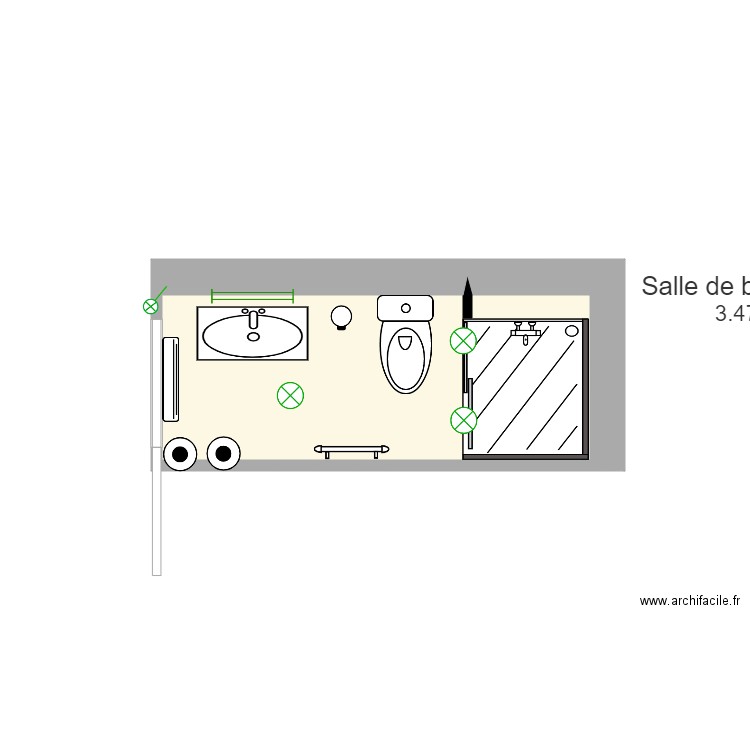 SdB Etage. Plan de 0 pièce et 0 m2