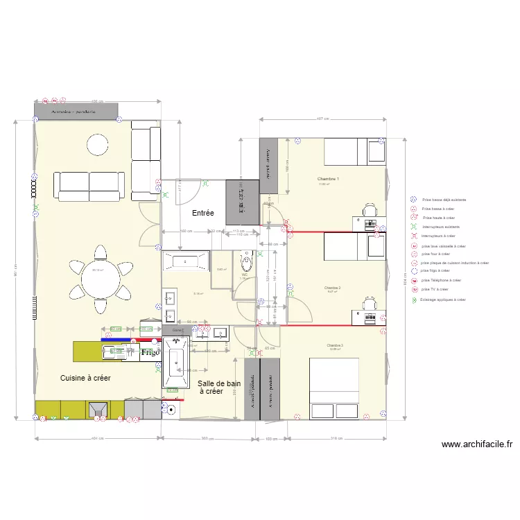 Option 4 electricit&eacute;. Plan de 