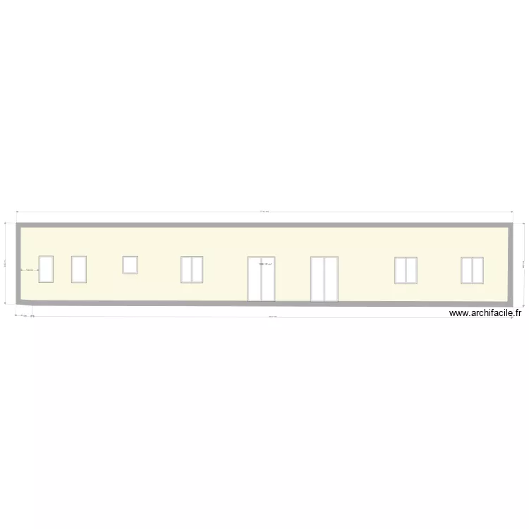 fa&ccedil;ade sud Fabien. Plan de 