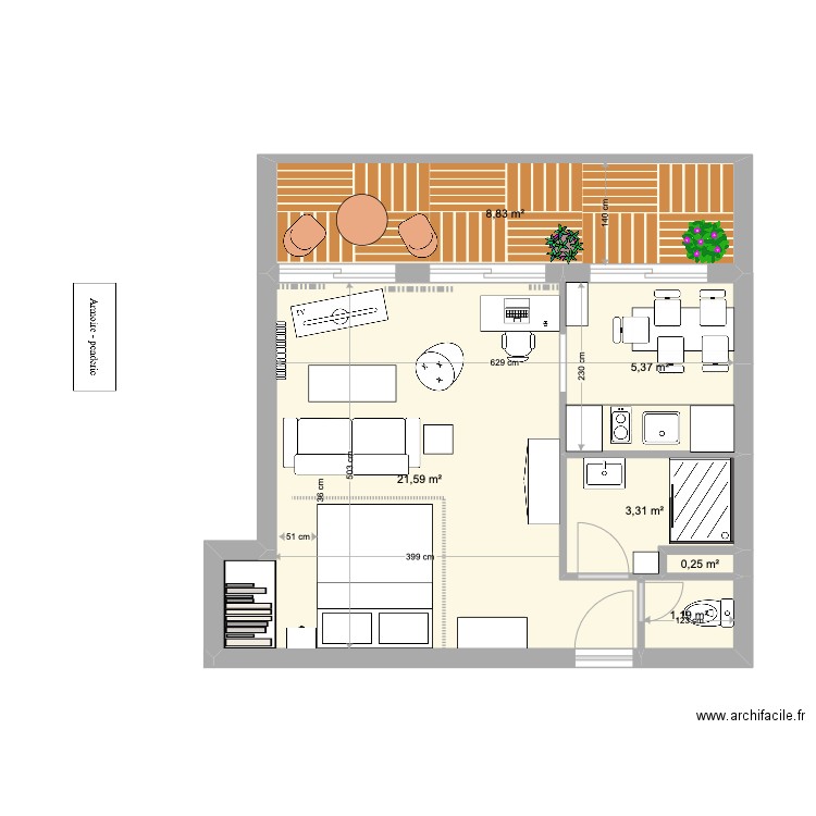 Studio-Av-Abondance-3. Plan de 6 pièces et 41 m2