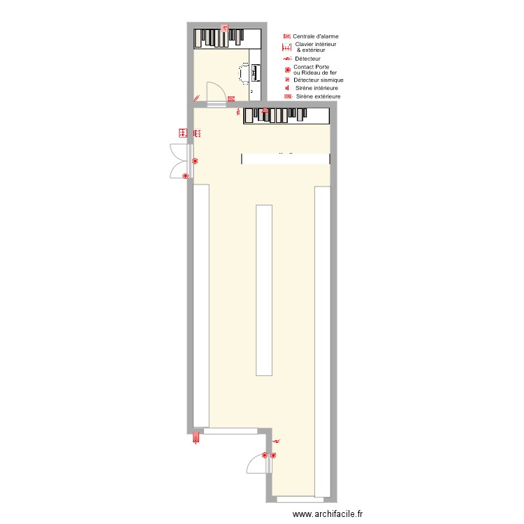 TABAC L ILE AUX TRESORS Alarme. Plan de 0 pièce et 0 m2