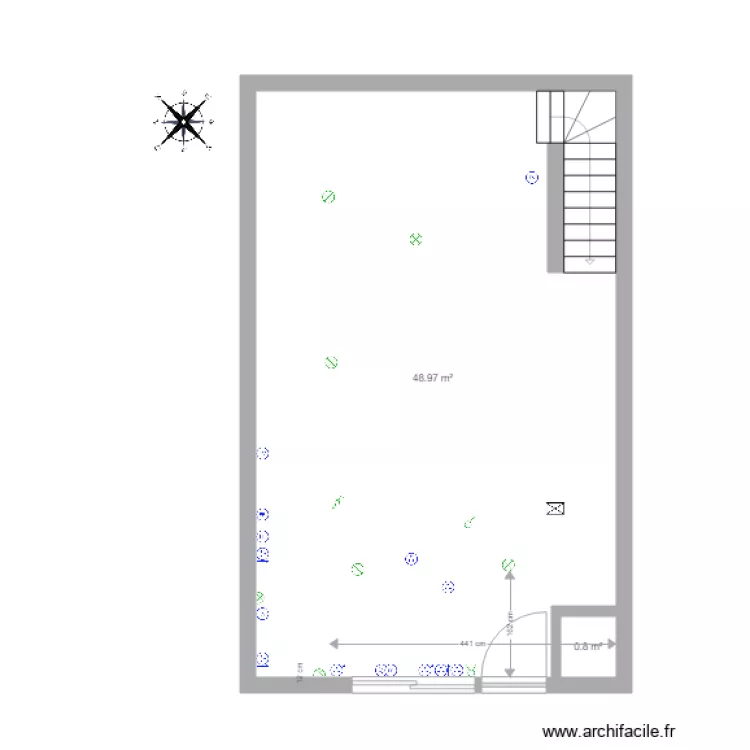 RDC Trois Bornes Elec. Plan de 