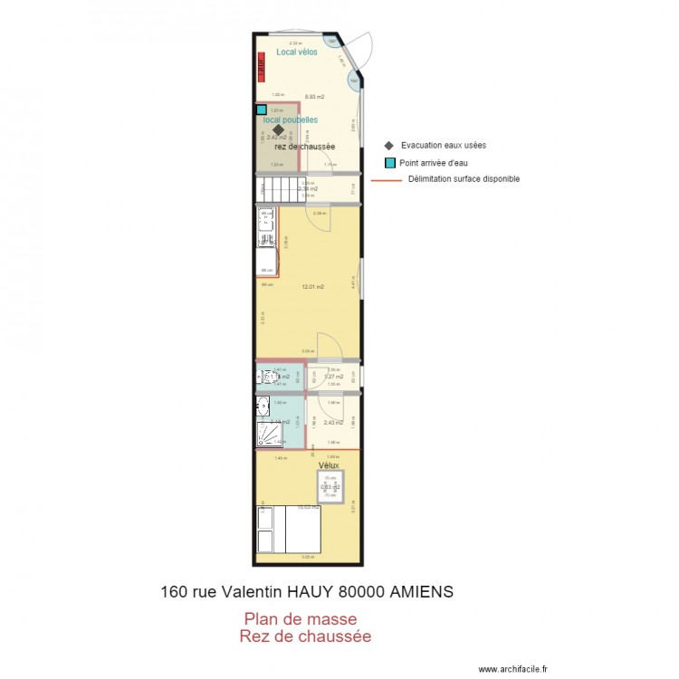 plan de masse 160 Valentin Hauy 80000 AMIENS appart 1. Plan de 0 pièce et 0 m2