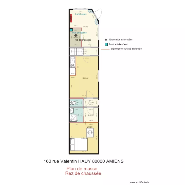 plan de masse 160 Valentin Hauy 80000 AMIENS appart 1. Plan de 