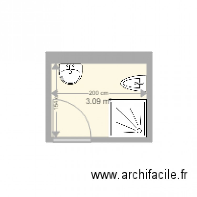 sdb garmier. Plan de 0 pièce et 0 m2