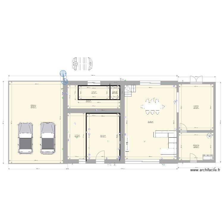 ESSAI TITI 1. Plan de 9 pièces et 193 m2