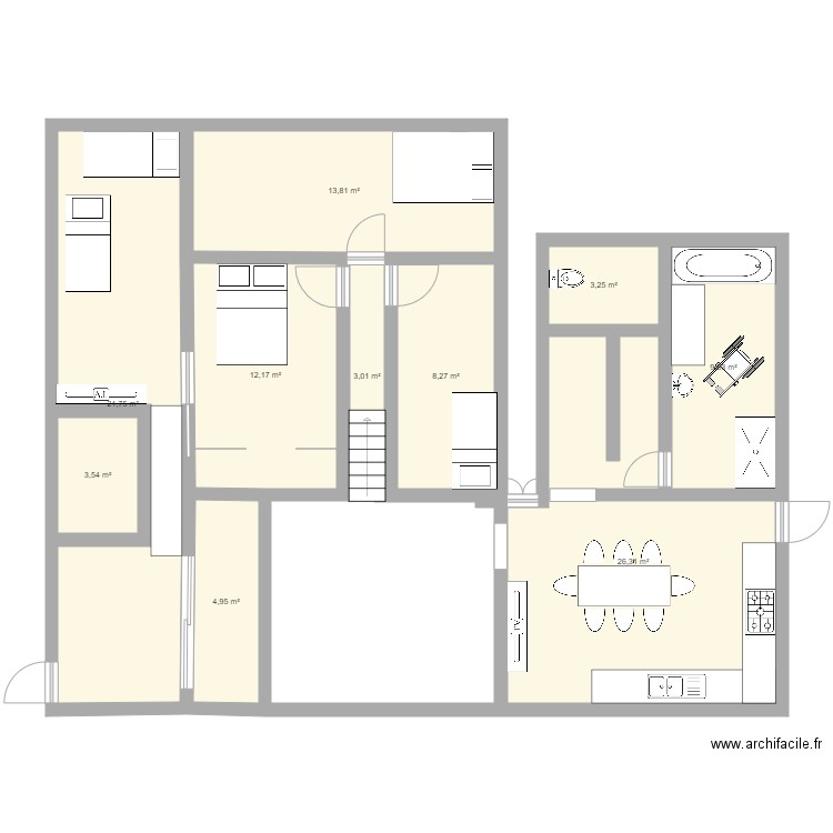 Wendy VAD. Plan de 10 pièces et 107 m2