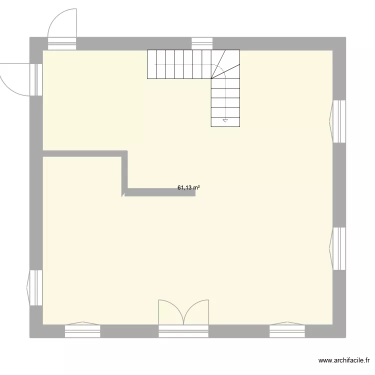 BASE RDC test esc. Plan de 1  et 61 m²