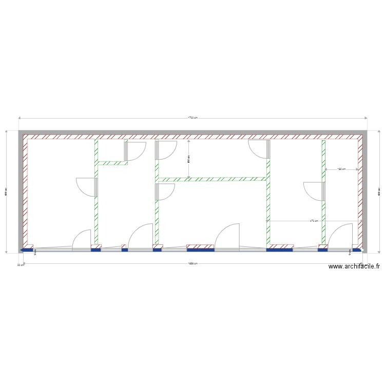 locronan sous sol modifié (V2). Plan de 1 pièce et 85 m2