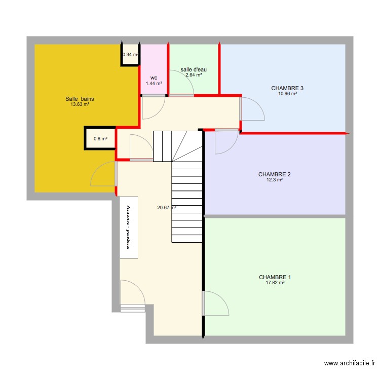 rdc 1. Plan de 0 pièce et 0 m2