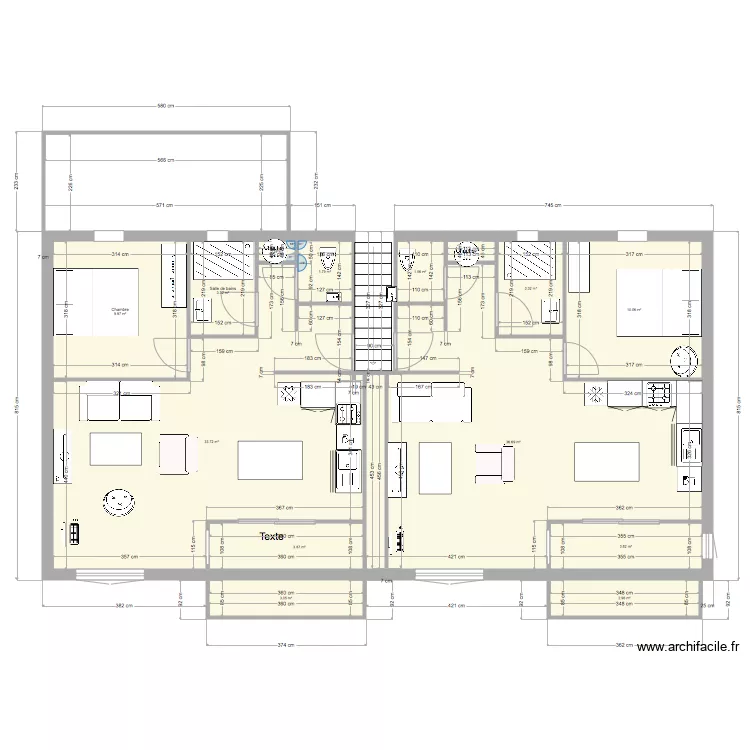etage hangar. Plan de 