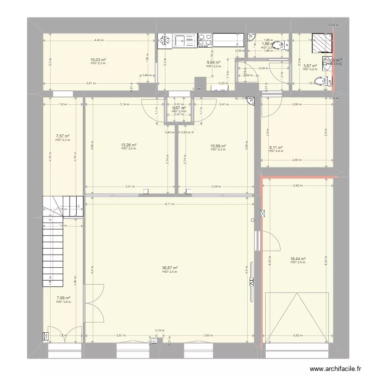 Centre V02 sdb2. Plan de 