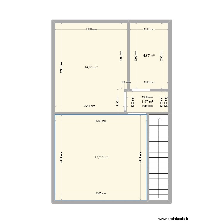 Королёв 2. Plan de 5 pièces et 42 m2