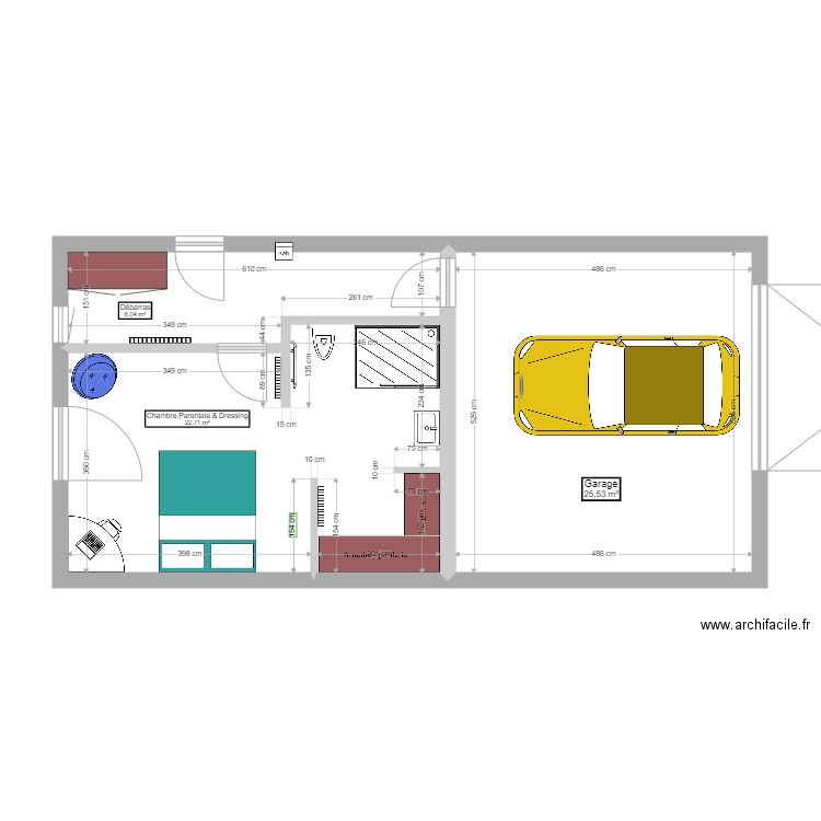 Suite Parentale  Puysserampion V2. Plan de 0 pièce et 0 m2