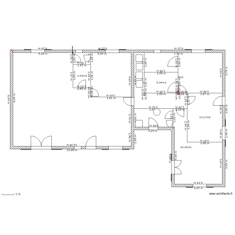 Maison Chuzelles chambre P haut. Plan de Maison Chuzelles chambre P haut. Plan de