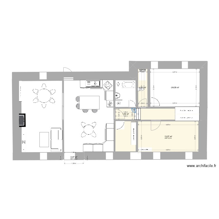 PLAN 1. Plan de 5 pièces et 30 m2