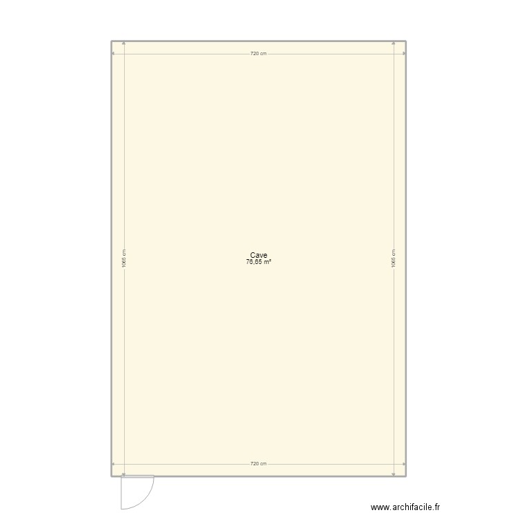 Petigny - Lejeune Anne cave. Plan de 1 pièce et 77 m2