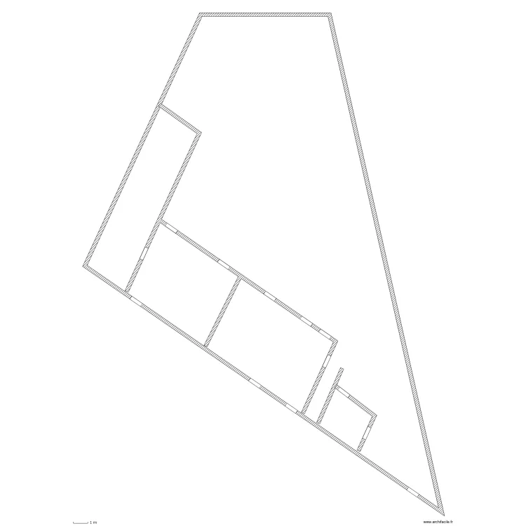 futur garage et ouvertures. Plan de 