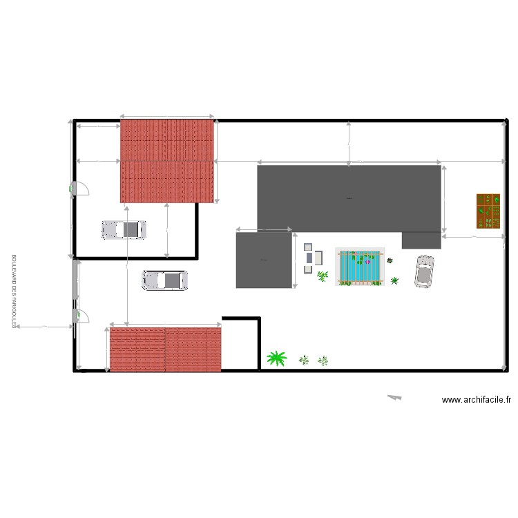 plan de masse projet 2. Plan de 0 pièce et 0 m2