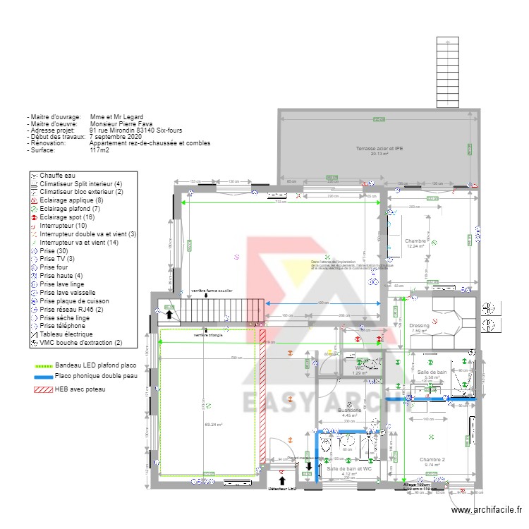 PLAN LEGARD 1ER ETAGE V6. Plan de 0 pièce et 0 m2