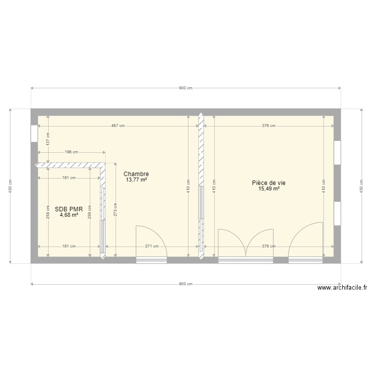 Logement PMR. Plan de 0 pièce et 0 m2