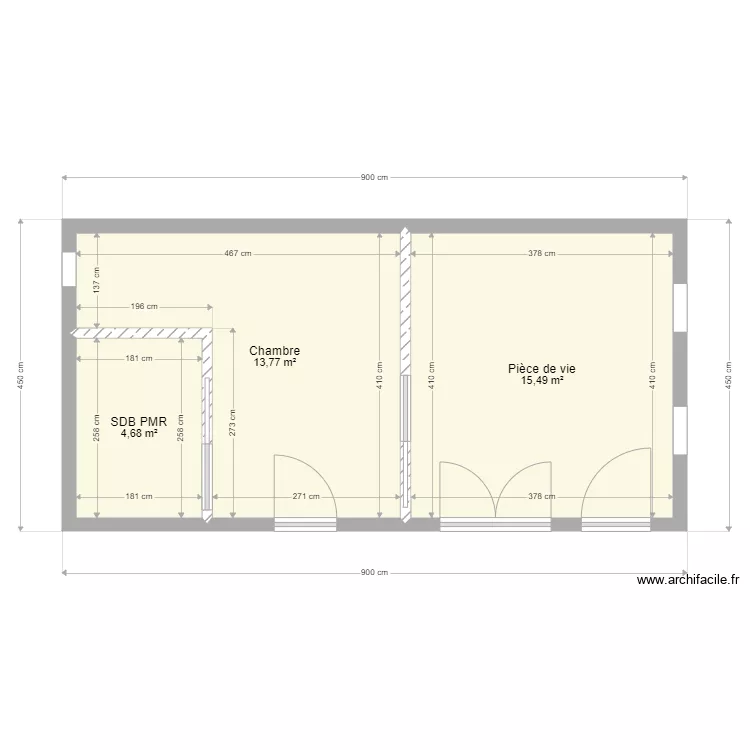 Logement PMR. Plan de Logement PMR. Plan de