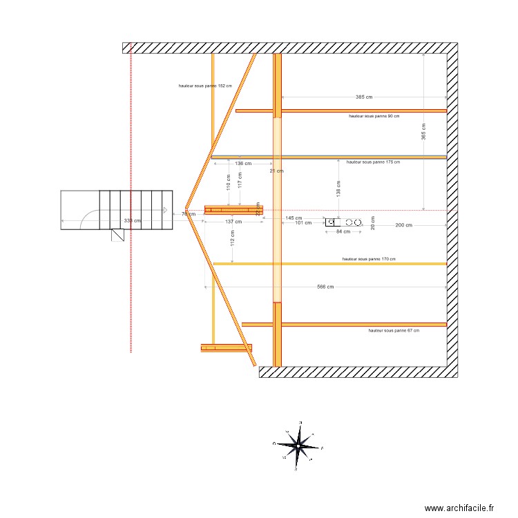 2021 02 grenier SDB existant. Plan de 0 pièce et 0 m2