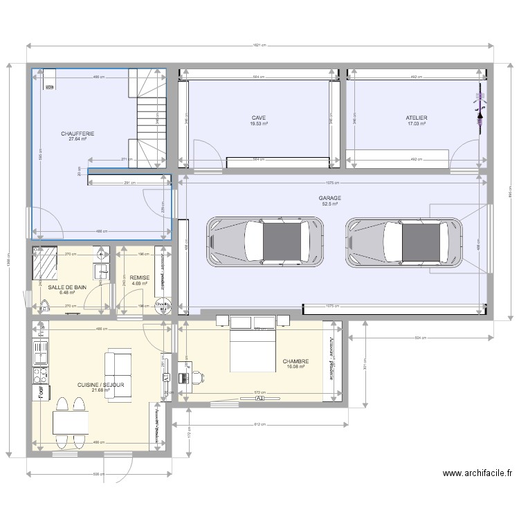 SOUS SOL AMENAGE. Plan de 0 pièce et 0 m2